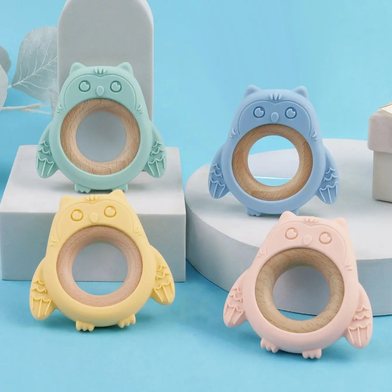 Wooden Ring Owl Teether - 1pc