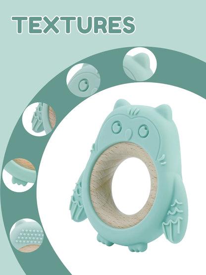 Wooden Ring Owl Teether - 1pc