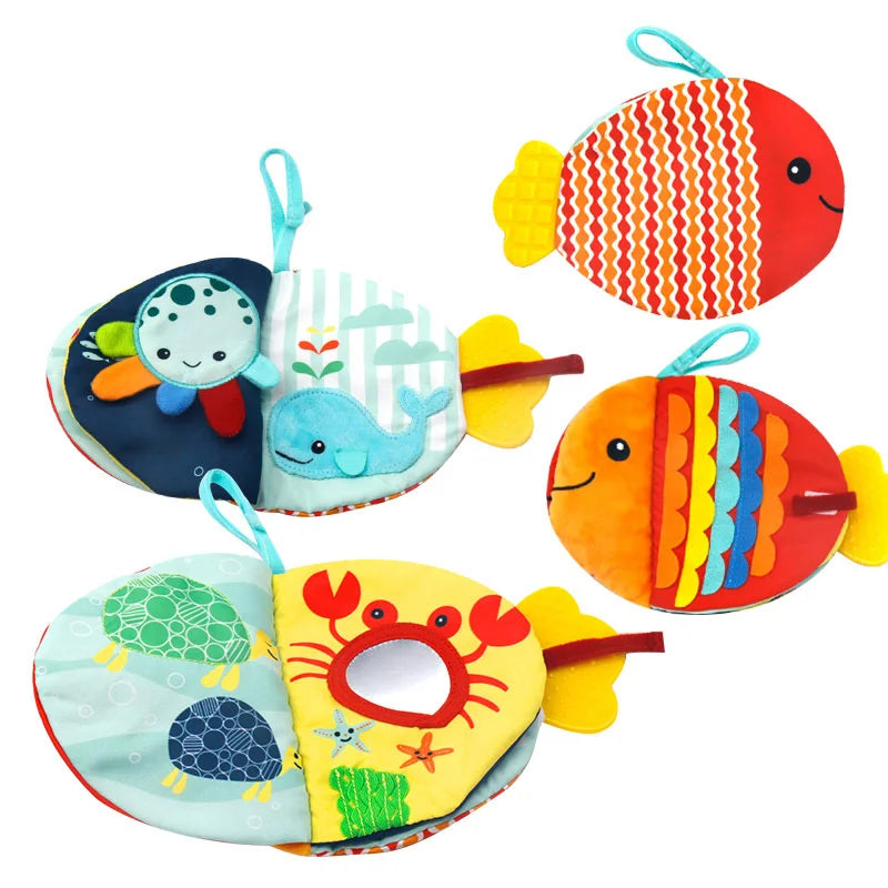 Fish Plush Crinkle Book - Washable