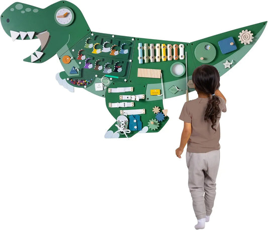 T-Rex Dinosaur Wall-Mount Busy Board