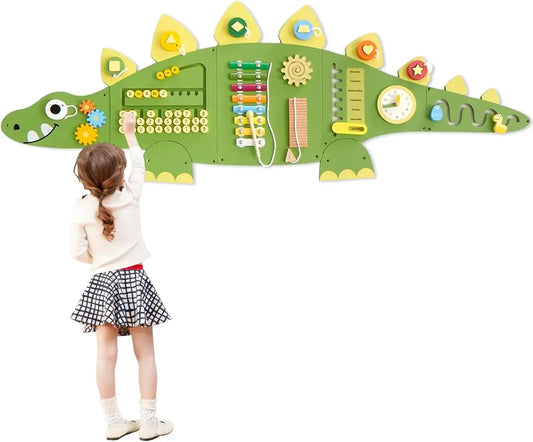 Stegosaurus Dinosaur Wall-Mount Busy Board