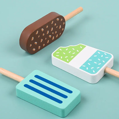 Wood Ice Lolly Set