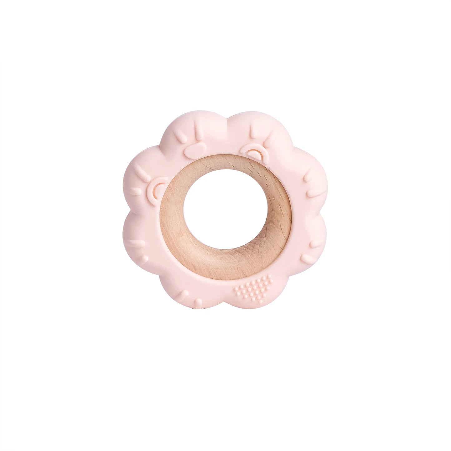 Wooden Ring Flower Teether - 1pc