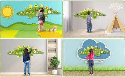 Stegosaurus Dinosaur Wall-Mount Busy Board