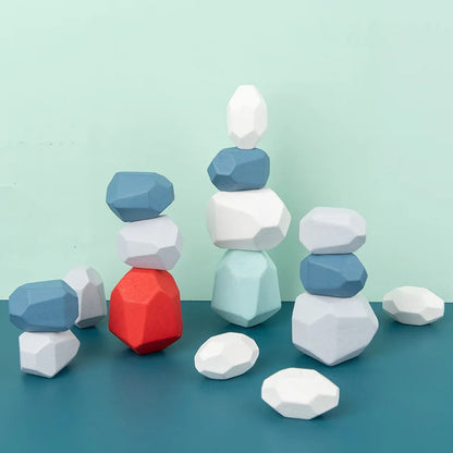 Wood Sensory Stacking Stones - 36pcs