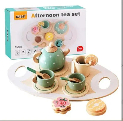 Wood Tea Set