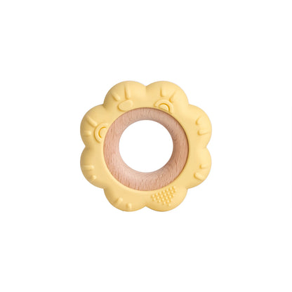 Wooden Ring Flower Teether - 1pc