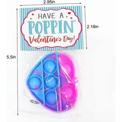 24PCS Heart Pop Valentine Fidget Toys