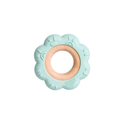 Wooden Ring Flower Teether - 1pc