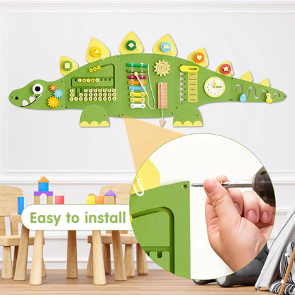 Stegosaurus Dinosaur Wall-Mount Busy Board