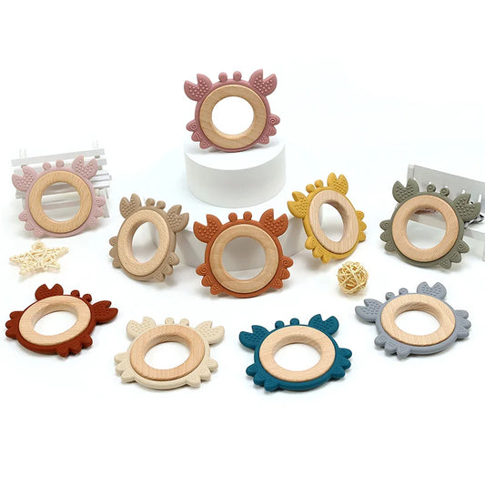 Wooden Ring Crab Teether - 1pc