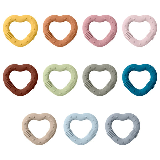 Heart Silicone Baby Teether - BPA Free