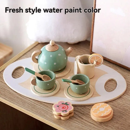 Wood Tea Set