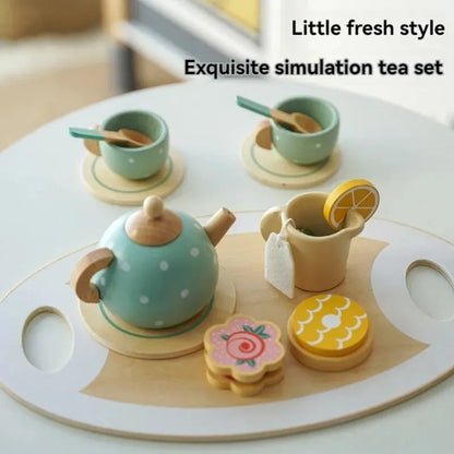 Wood Tea Set