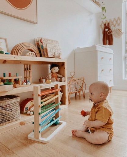 Wood Track-a-Ball-Rack