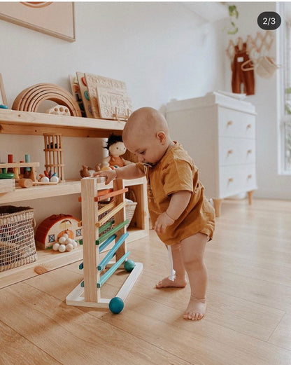 Wood Track-a-Ball-Rack