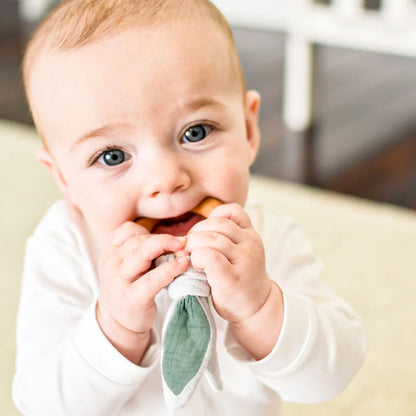 Organic Cotton Teething Ring - Green