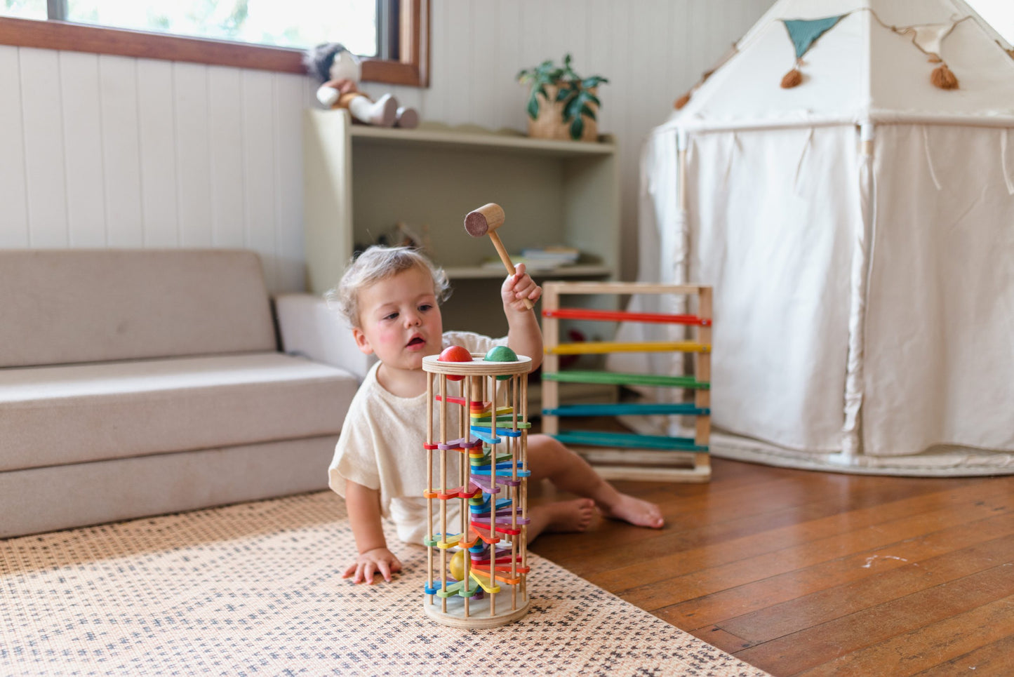 Wood Pound A Ball Tower