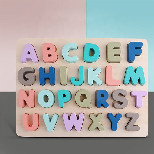 Wooden Puzzle Toy Game - Letters / Numbers